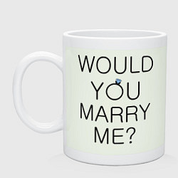 Кружка керамическая Would you marry me?, цвет: фосфор