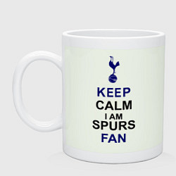 Кружка керамическая Keep Calm & Spurs fan, цвет: фосфор