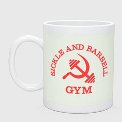 Кружка керамическая Sickle & Barbell: Gym, цвет: фосфор