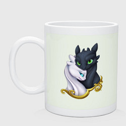 Кружка керамическая Дневная и ночная фурия, цвет: фосфор
