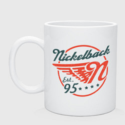 Кружка керамическая Nickelback Est. 1995, цвет: белый