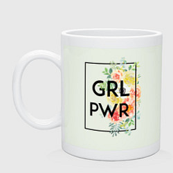 Кружка керамическая GRL PWR, цвет: фосфор