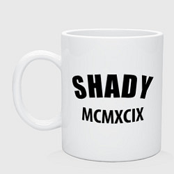 Кружка керамическая Shady MCMXCIX, цвет: белый