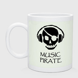 Кружка керамическая Music pirate, цвет: фосфор
