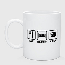 Кружка Eat Sleep Race (Ешь, Спи, Гоняй)