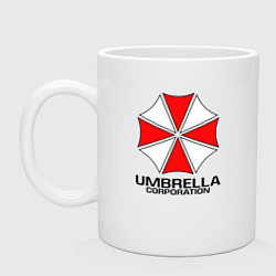 Кружка керамическая UMBRELLA CORP, цвет: белый