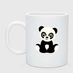 Кружка керамическая Милая панда, цвет: белый