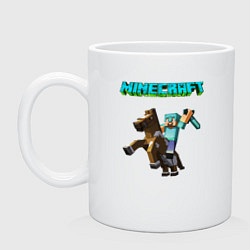 Кружка керамическая Minecraft, цвет: белый