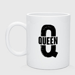 Кружка керамическая QUEEN, цвет: белый