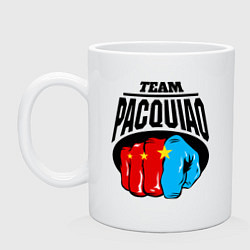 Кружка керамическая Team Pacquiao, цвет: белый