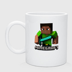 Кружка керамическая MINECRAFT, цвет: белый