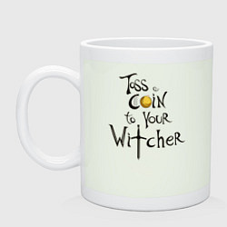 Кружка керамическая ВЕДЬМАКУ ЗАПЛАТИТЕ, цвет: фосфор