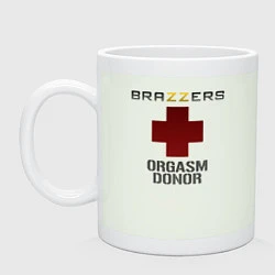 Кружка керамическая Brazzers orgasm donor, цвет: фосфор