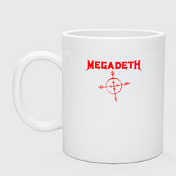 Кружка керамическая Megadeth, цвет: белый