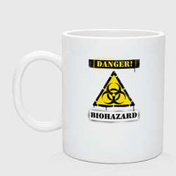 Кружка керамическая Biohazard, цвет: белый