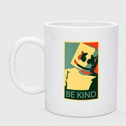 Кружка керамическая Marshmello - Be Kind, цвет: белый
