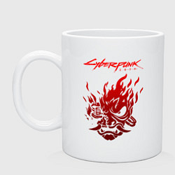 Кружка керамическая CYBERPUNK 2077, цвет: белый
