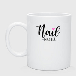 Кружка керамическая Nail master, цвет: белый