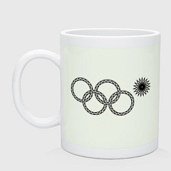 Кружка керамическая Нераскрывшееся кольцо, цвет: фосфор