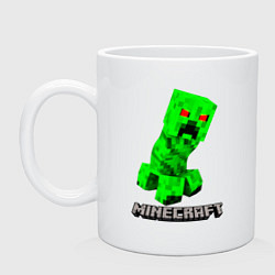 Кружка керамическая MINECRAFT CREEPER, цвет: белый