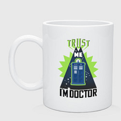 Кружка керамическая Trust me, i'm doctor who, цвет: белый