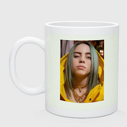 Кружка керамическая Билли Айлиш Billie Eilish, цвет: фосфор
