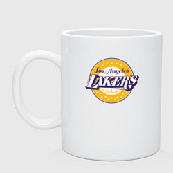 Кружка керамическая Los Angeles Lakers, цвет: белый