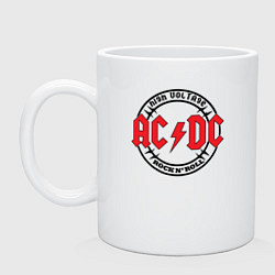 Кружка керамическая ACDC, цвет: белый