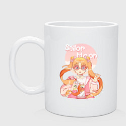 Кружка керамическая Sailor Moon Coffee, цвет: белый