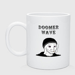Кружка керамическая Doomer Wave, цвет: белый