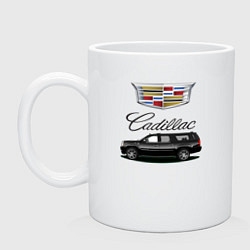 Кружка керамическая Cadillac, цвет: белый