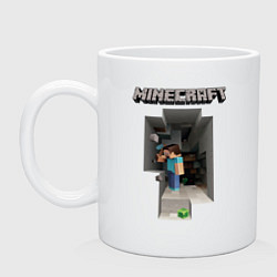 Кружка керамическая Minecraft, цвет: белый