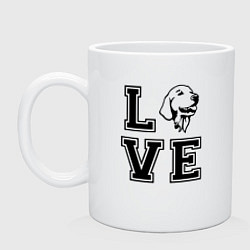 Кружка керамическая Лабрадор, цвет: белый