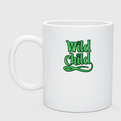 Кружка керамическая Wild Child, цвет: белый