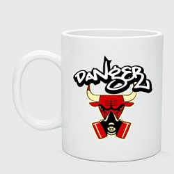 Кружка керамическая Danger Chicago Bulls, цвет: белый