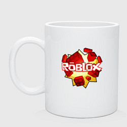 Кружка керамическая ROBLOX LOGO, цвет: белый