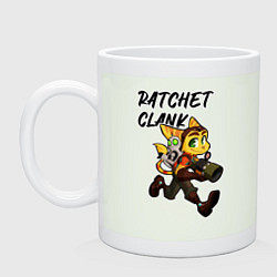 Кружка керамическая Ratchet & Clank, цвет: фосфор