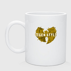 Кружка керамическая Tiger Style, цвет: белый