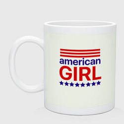 Кружка керамическая American girl, цвет: фосфор