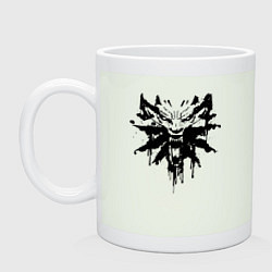 Кружка керамическая The Witcher подтеки лого, цвет: фосфор