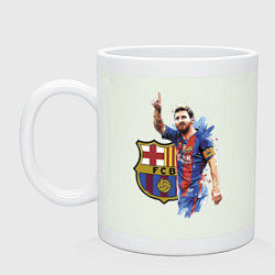 Кружка керамическая Lionel Messi Barcelona Argentina!, цвет: фосфор