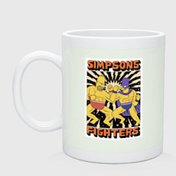 Кружка керамическая Simpsons fighters, цвет: фосфор