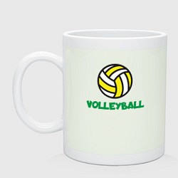 Кружка керамическая Game Volleyball, цвет: фосфор