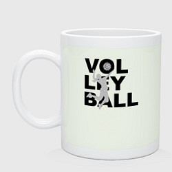 Кружка керамическая Volleyball, цвет: фосфор