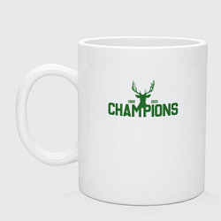 Кружка керамическая Bucks Champions, цвет: белый