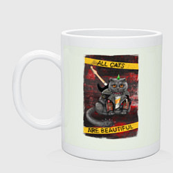 Кружка керамическая All Cats Are Beautiful - ACAB, цвет: фосфор