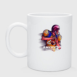 Кружка керамическая Американский футбол, цвет: белый