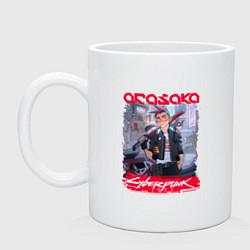 Кружка керамическая Arasaka Cyberpunk, цвет: белый