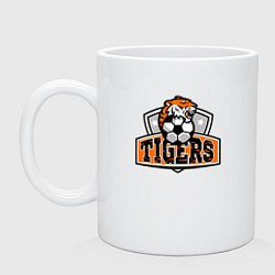 Кружка керамическая Football Tigers, цвет: белый