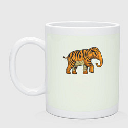 Кружка керамическая Тигровый слон, цвет: фосфор
